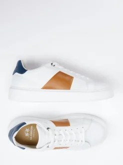 La Martina – Sneaker aus Kalbleder in Weiß