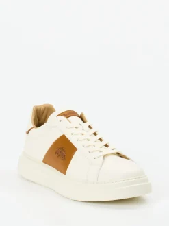 La Martina – Sneaker aus Kalbleder in Beige