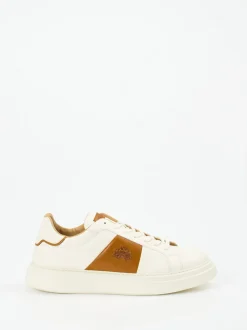 La Martina – Sneaker aus Kalbleder in Beige