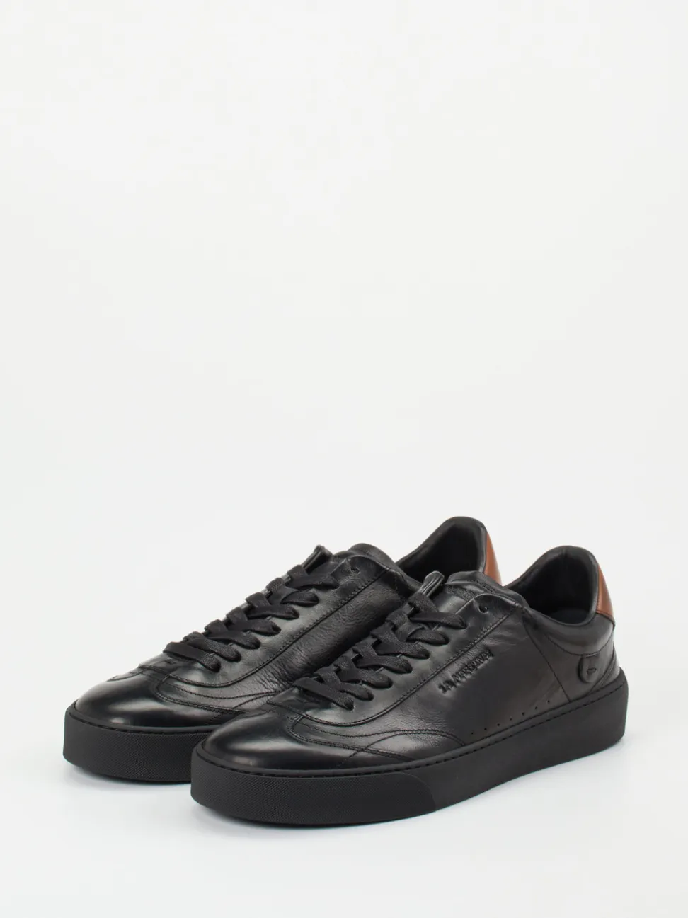 La Martina – Sneaker aus Kalbleder Schwarz