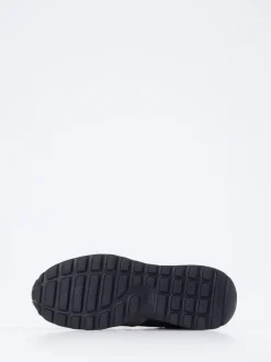 La Martina – Sneaker aus Kalbleder in Grau und Blau