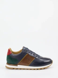 La Martina – Sneaker aus Kalbleder Dunkelblau