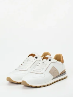 La Martina – Sneaker aus Kalbleder in Weiß