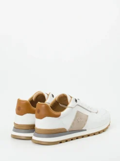 La Martina – Sneaker aus Kalbleder in Weiß