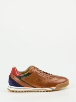 La Martina – Sneaker aus Kalbleder cognacfarben