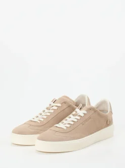 La Martina – Sneaker aus Veloursleder Sandbeige