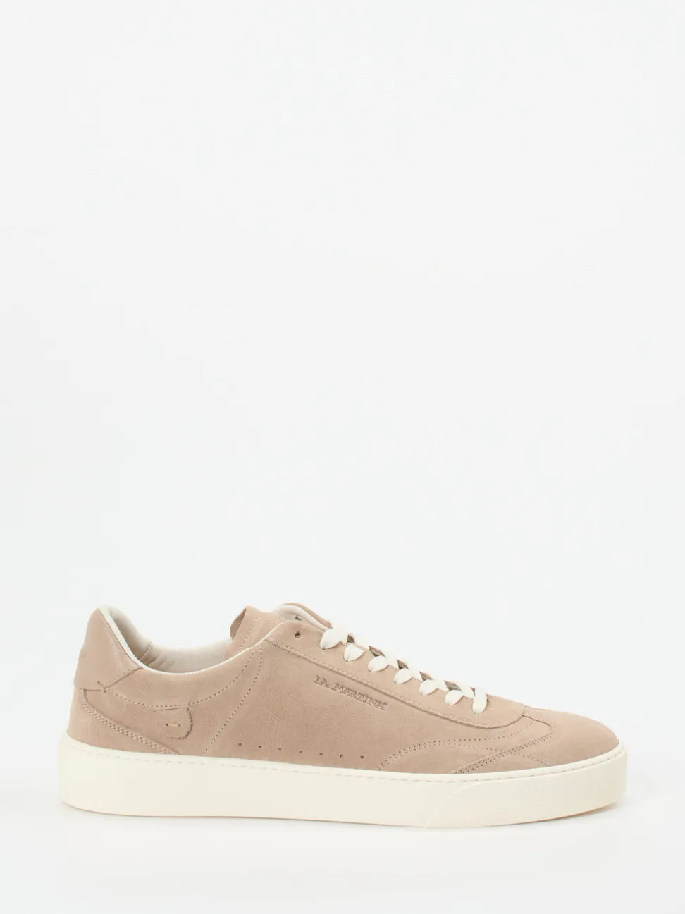 La Martina – Sneaker aus Veloursleder Sandbeige