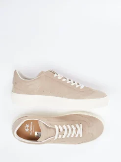 La Martina – Sneaker aus Veloursleder Sandbeige