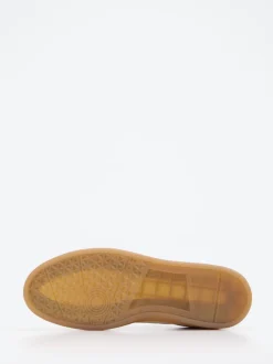 La Martina – Sneaker aus Veloursleder in Beigegrau