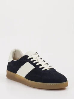 La Martina – Sneaker aus Veloursleder Dunkelblau