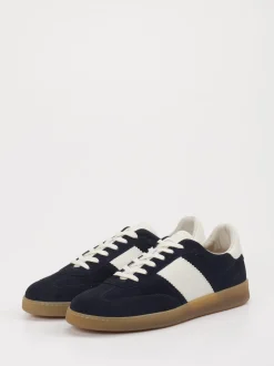 La Martina – Sneaker aus Veloursleder Dunkelblau