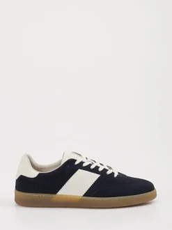 La Martina – Sneaker aus Veloursleder Dunkelblau