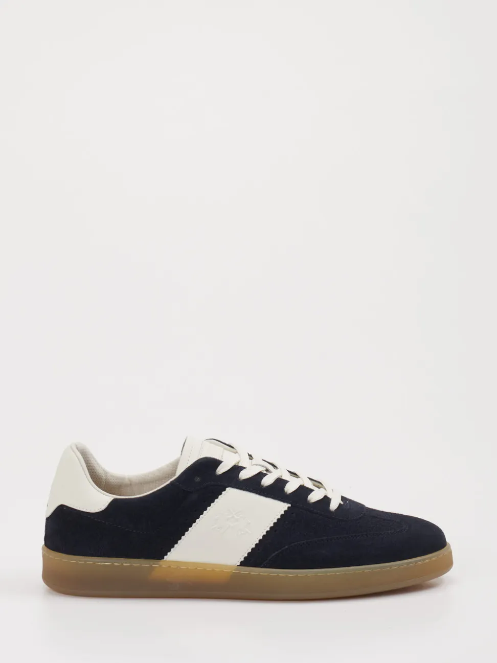 La Martina – Sneaker aus Veloursleder Dunkelblau