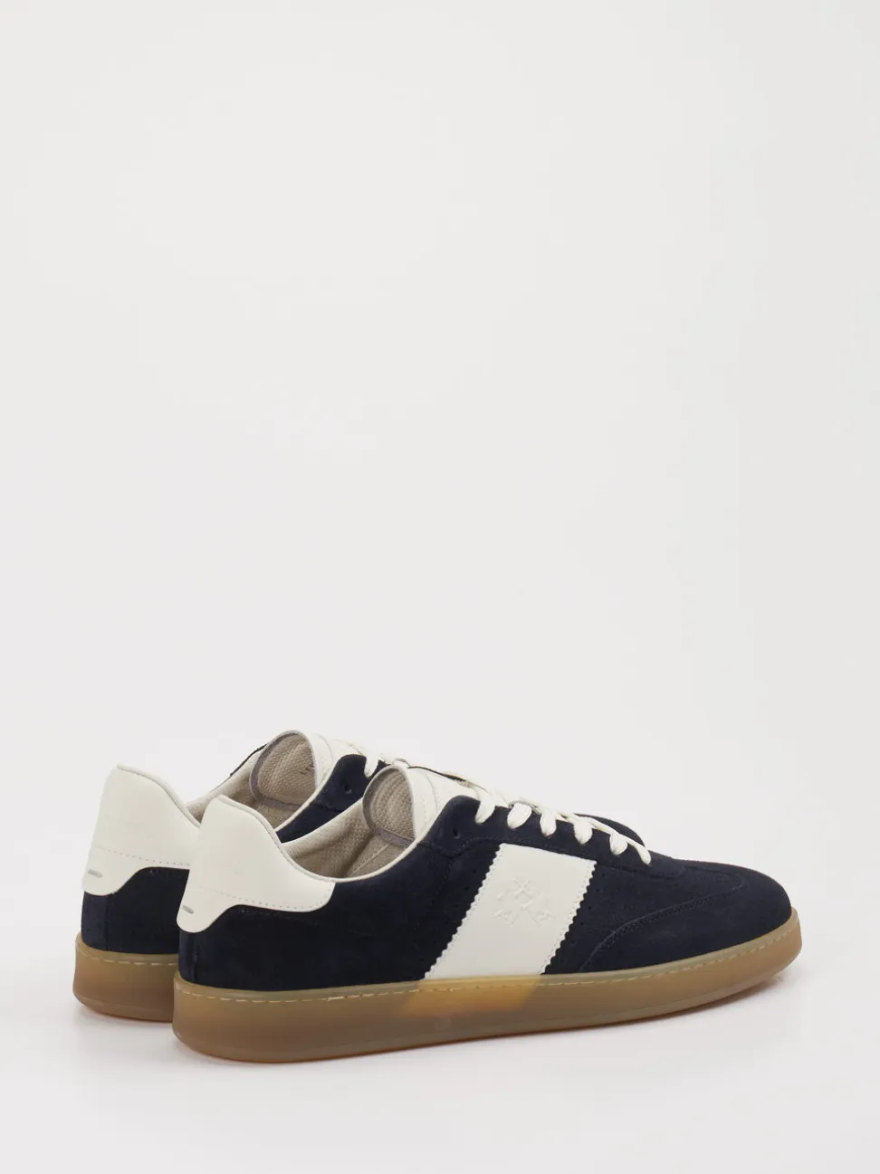 La Martina – Sneaker aus Veloursleder Dunkelblau