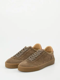 La Martina – Sneaker aus Veloursleder in Taupebraun