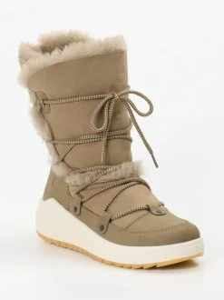 Lackner – Winterboots aus Veloursleder sandfarben