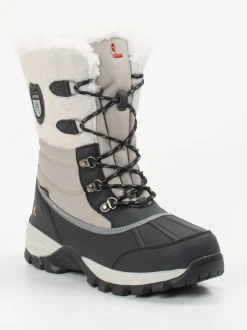 Lackner – Winterstiefel aus Synthetikleder hellgrau