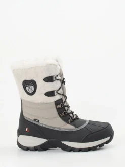 Lackner – Winterstiefel aus Synthetikleder hellgrau