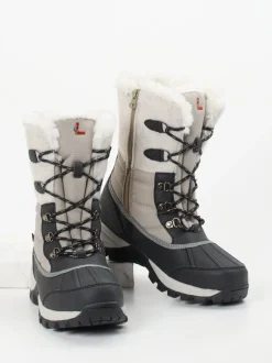 Lackner – Winterstiefel aus Synthetikleder hellgrau