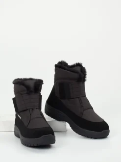Lackner – Winterstiefel aus Textil und Synthetik schwarz