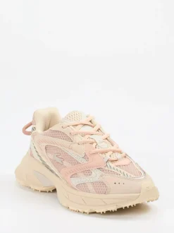 Lacoste – Chunky Sneaker aus Textil in Rosa