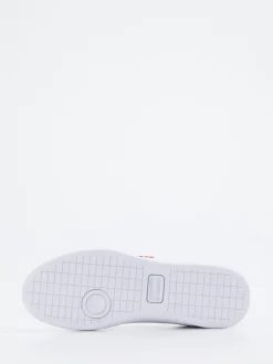 Lacoste – Sneaker aus Leder in Weiß mit Roségold