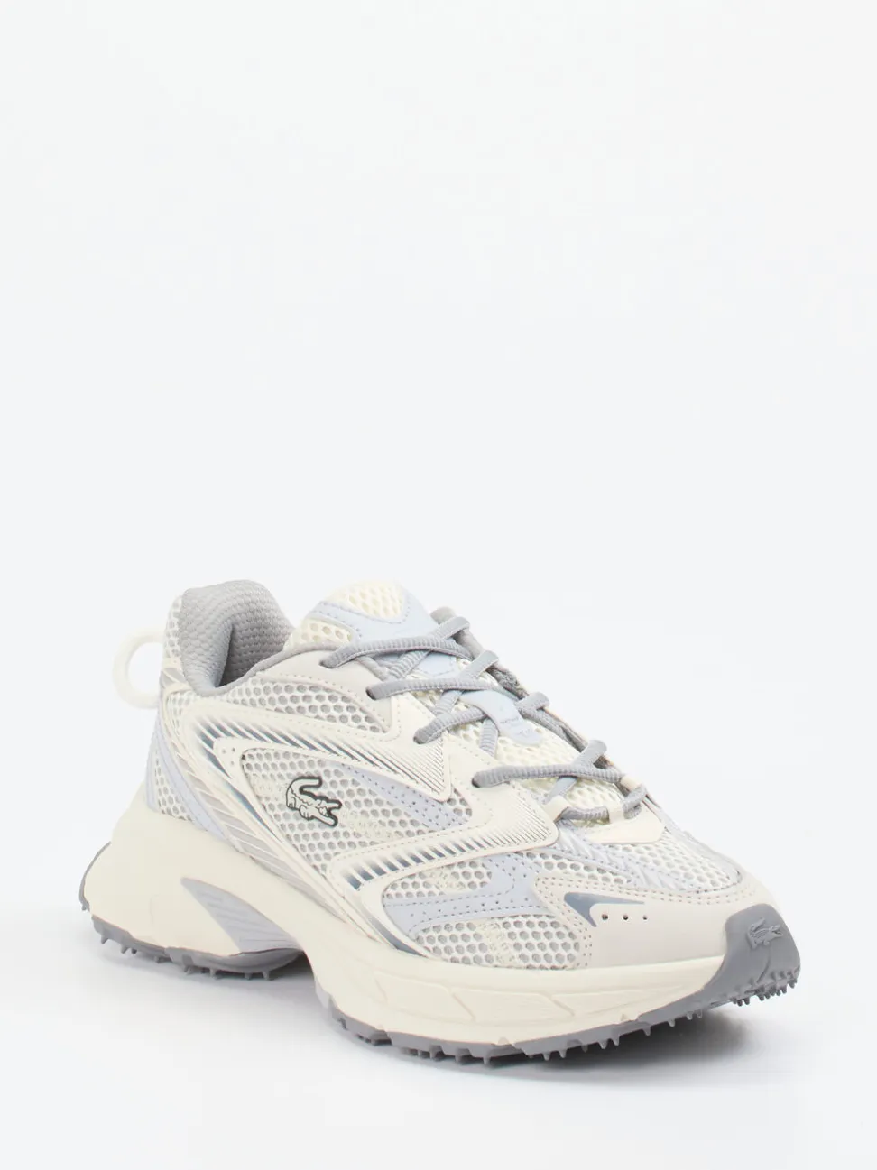 Lacoste – Sneaker aus Textil in Offwhite
