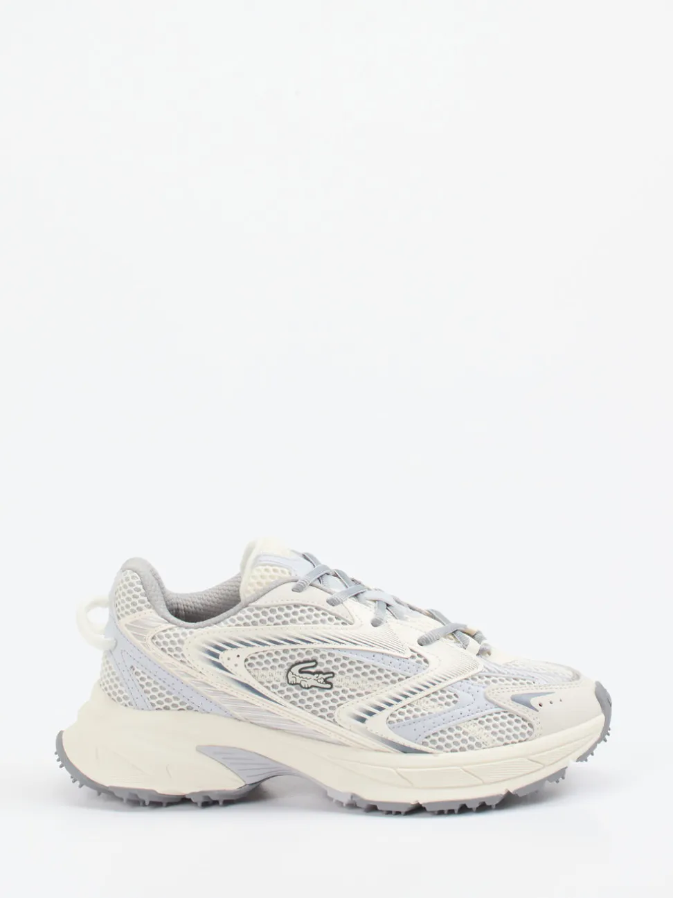 Lacoste – Sneaker aus Textil in Offwhite