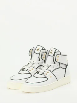 Leandro Lopes – High-Top Sneaker aus Kalbleder Weiß