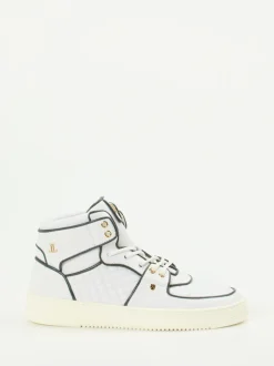 Leandro Lopes – High-Top Sneaker aus Kalbleder Weiß