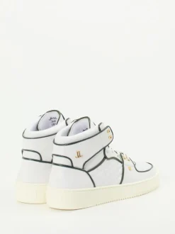 Leandro Lopes – High-Top Sneaker aus Kalbleder Weiß