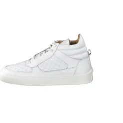 Leandro Lopes – Mid-Top Sneaker aus Kalbleder weiß