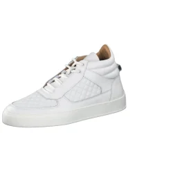 Leandro Lopes – Mid-Top Sneaker aus Kalbleder weiß