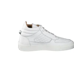 Leandro Lopes – Mid-Top Sneaker aus Kalbleder weiß