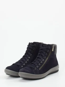 Legero – High-Top Sneaker aus Veloursleder Dunkelblau