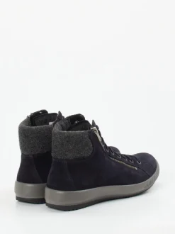 Legero – High-Top Sneaker aus Veloursleder Dunkelblau