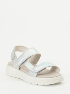 Legero – Komfort-Sandalen aus Metallicleder silber