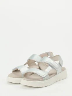 Legero – Komfort-Sandalen aus Metallicleder silber