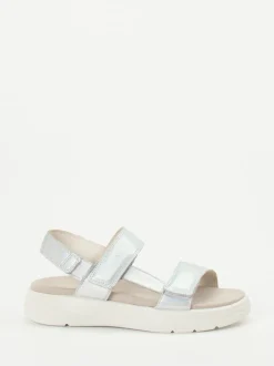 Legero – Komfort-Sandalen aus Metallicleder silber