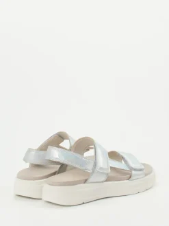 Legero – Komfort-Sandalen aus Metallicleder silber