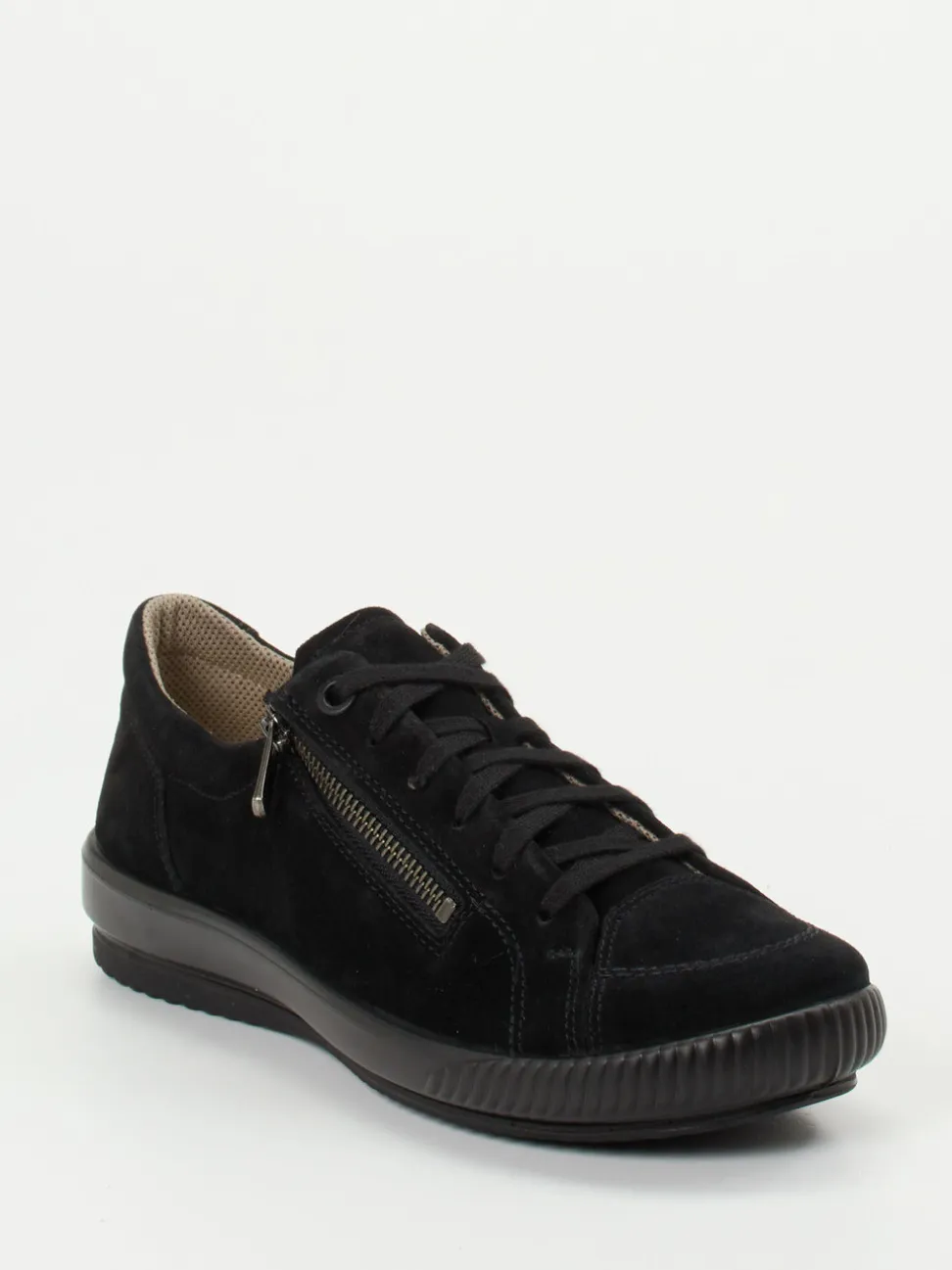Legero – Komfort-Sneaker aus Veloursleder schwarz