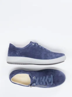 Legero – Komfort-Sneaker aus Veloursleder jeansblau