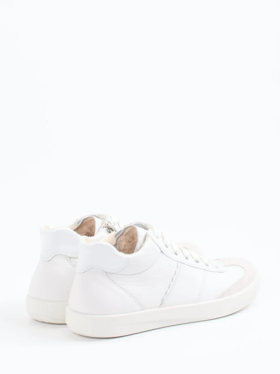 Legero – Mid-Top Sneaker aus Lammleder weiß