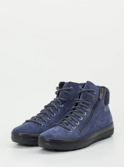 Legero – Schnürboots aus Veloursleder Dunkelblau