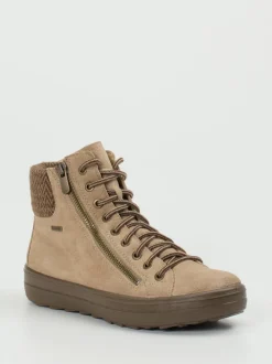 Legero – Schnürboots aus Veloursleder sandbeige