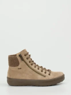 Legero – Schnürboots aus Veloursleder sandbeige