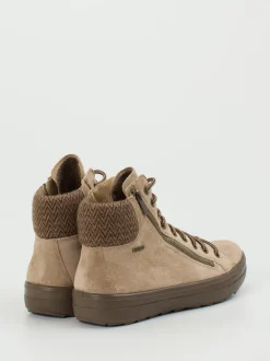 Legero – Schnürboots aus Veloursleder sandbeige