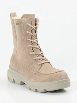 Legero – Schnürboots aus Veloursleder Sandbeige
