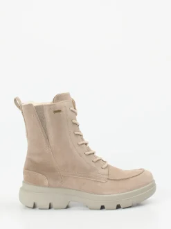Legero – Schnürboots aus Veloursleder Sandbeige