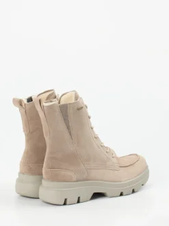 Legero – Schnürboots aus Veloursleder Sandbeige